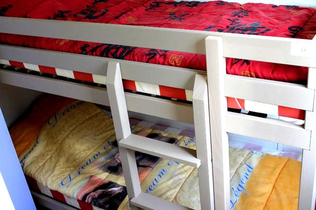 Les lits superposés du chalet 4 places