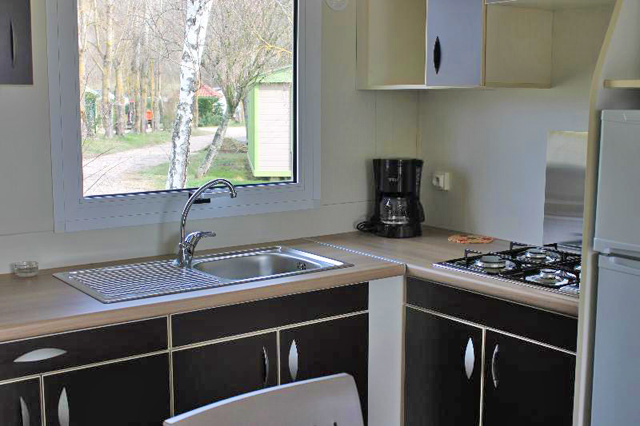 Cuisine du chalet avec 3 chambres