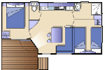 Plan du mobil-home avec terasse Plan du mobil-home avec terasse