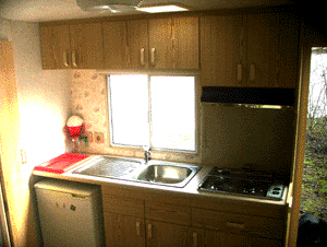 Coin cuisine du mobil-home